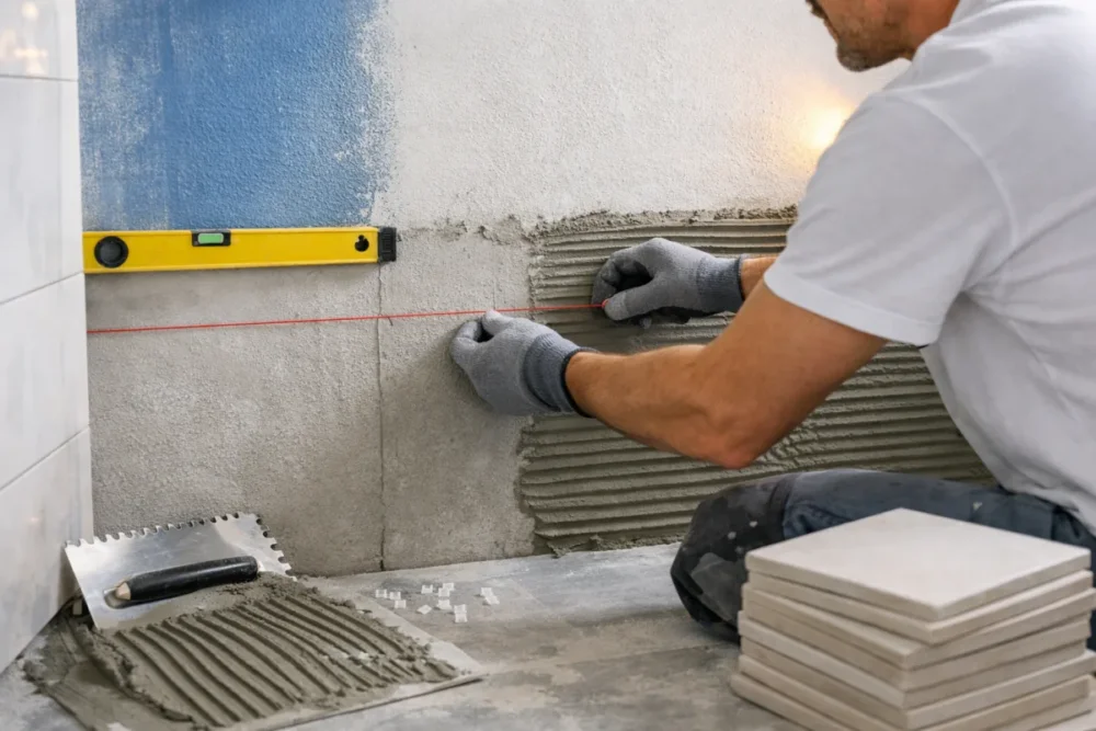 Poser du carrelage mural dans une salle de bain : méthode complète pour préparer le support et réussir une pose durable