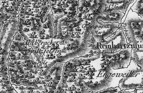 Carte de Cassini d’Ochsenstein, utile pour situer régions et grandes villes sur une carte de France