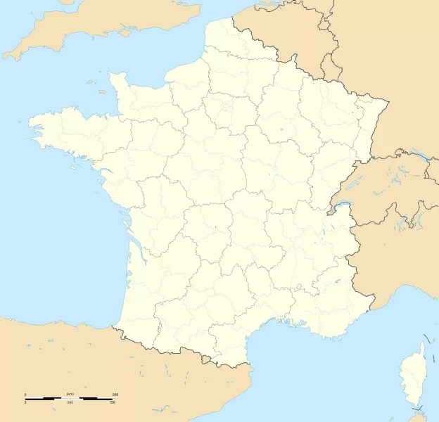 Carte des régions de France métropolitaine avec découpage administratif et départements