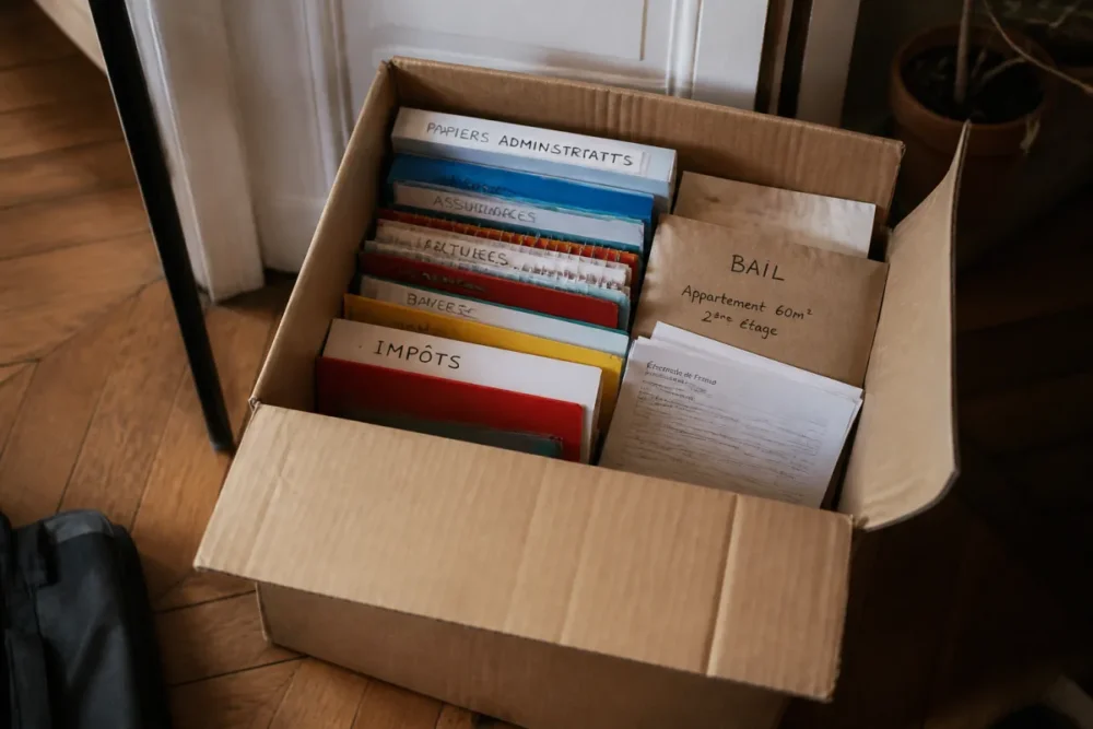 Dossiers et papiers administratifs à conserver après un déménagement