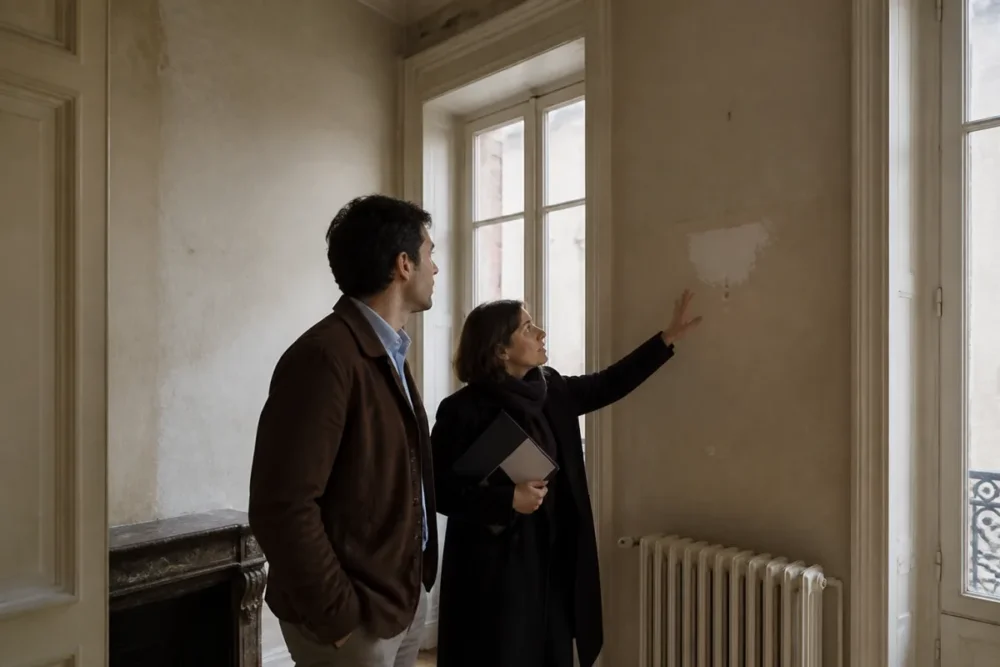 Visite d’un logement ancien avec questions sur la rénovation énergétique