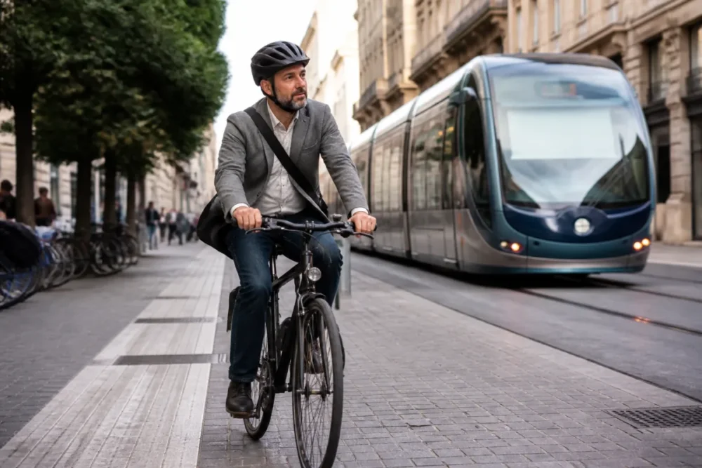 Personne à vélo illustrant l’énergie physique et le dynamisme personnel