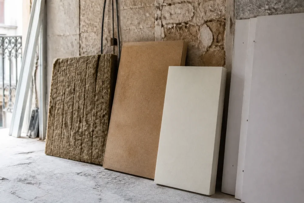 Matériaux pour isolation des murs par l’intérieur : laine minérale, fibre de bois et panneaux rigides