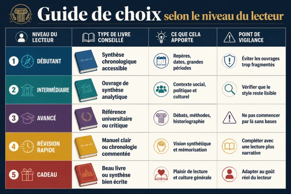 Livres pour comprendre l’histoire de France dans une bibliothèque avec lecture accessible