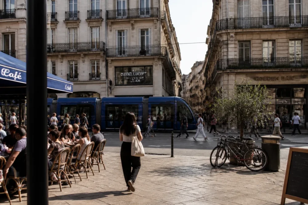 Tramway près de la gare Saint-Roch pour la vie étudiante à Montpellier