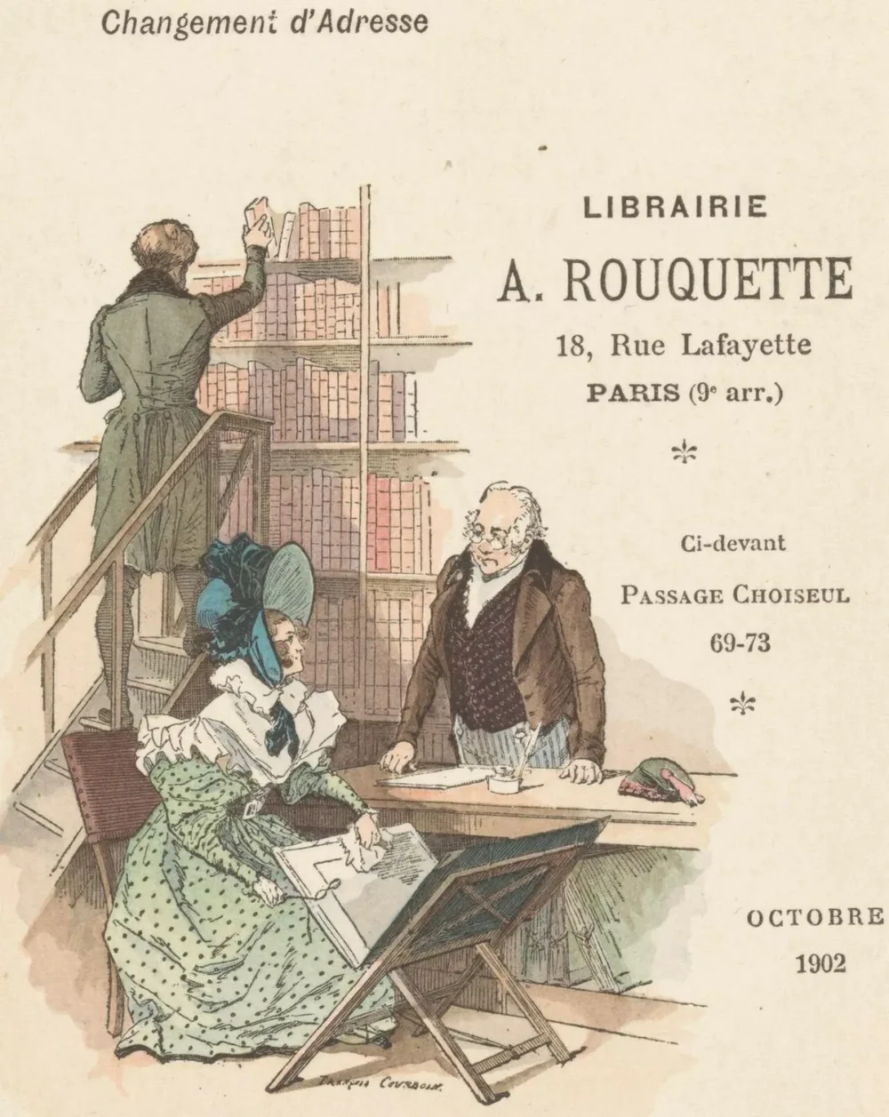 Carte ancienne signalant un changement d’adresse, utile pour les démarches administratives Sarcelles