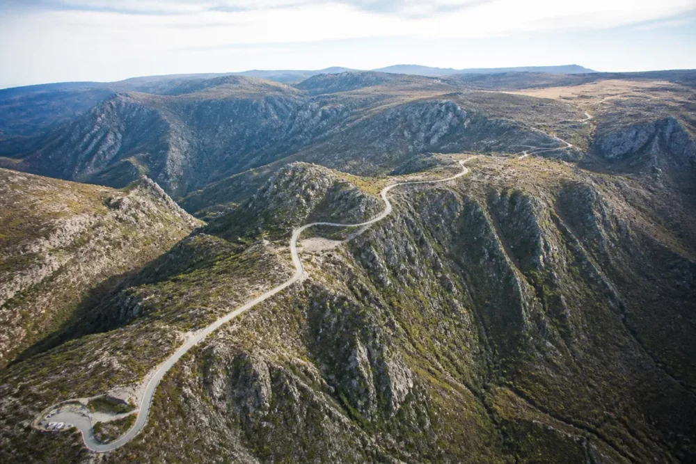 Vue aérienne de la Serra da Estrela, principal relief du Portugal continental