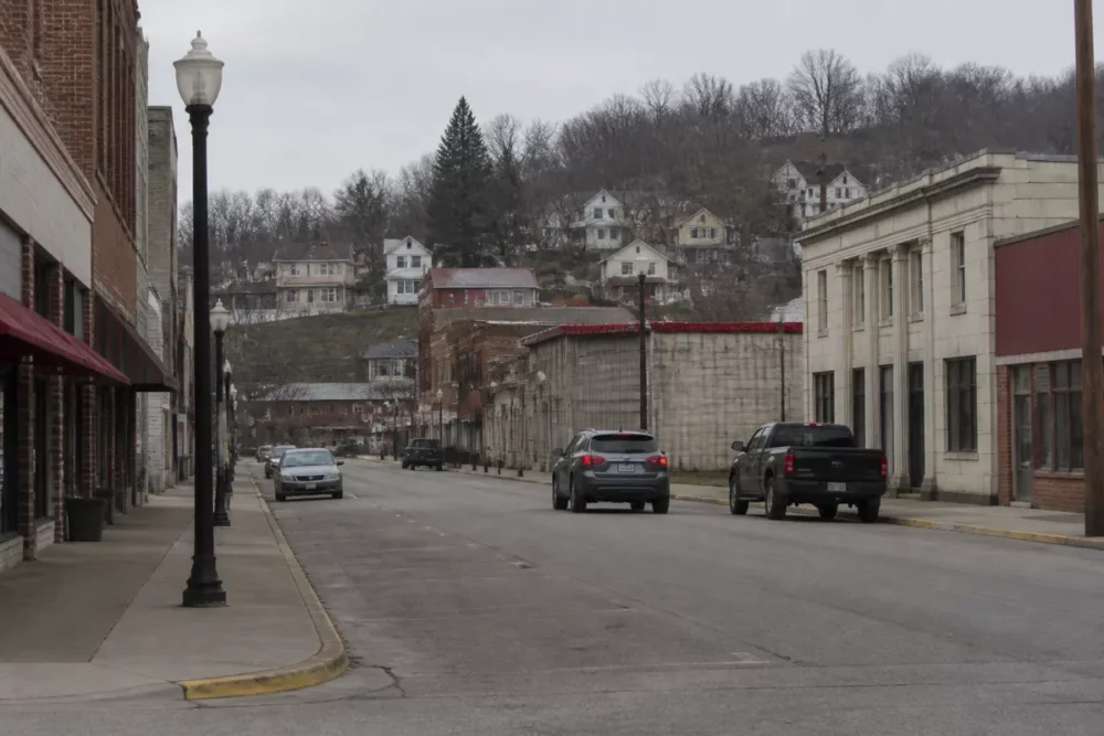 Rue réelle d’Ashland au Kentucky dans la zone de l’indicatif 606