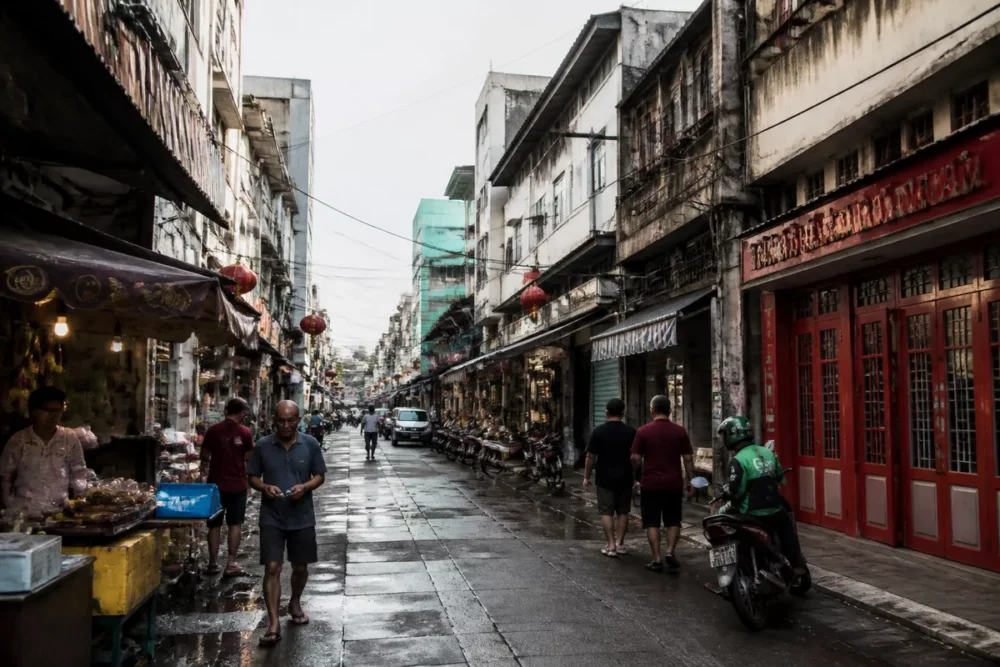 Photo réaliste de Glodok dans Jakarta-Ouest, quartier historique de Jakarta Raya