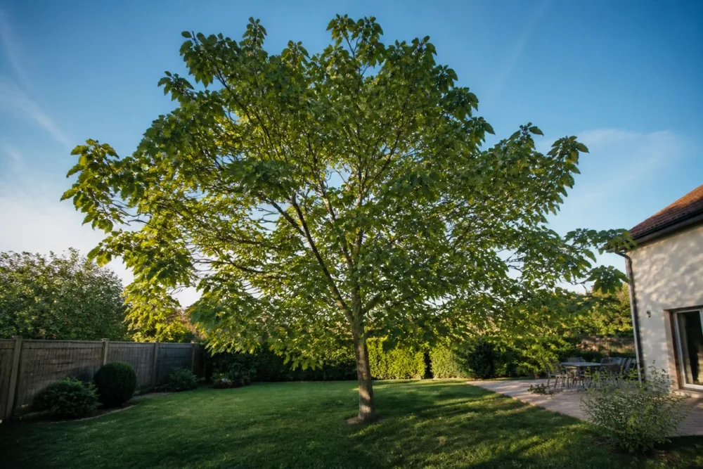 Paulownia adulte installé dans un emplacement lumineux et dégagé