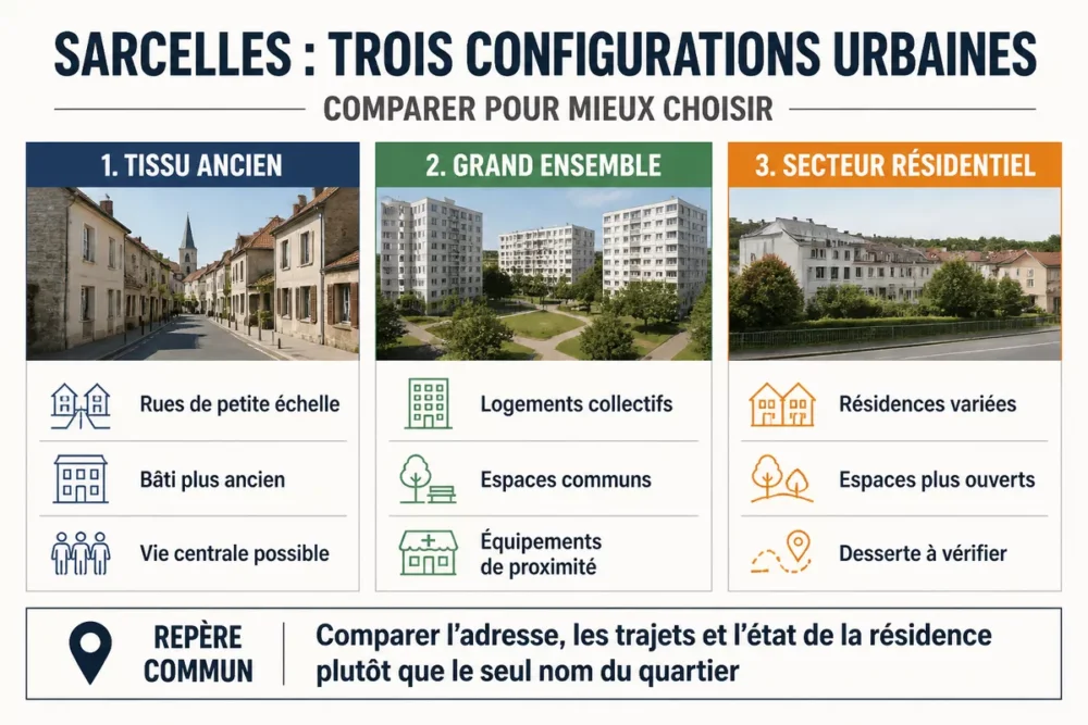 Comparaison des configurations urbaines des quartiers de Sarcelles