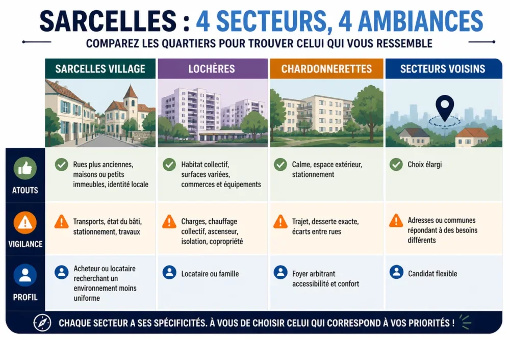 Comparatif des quartiers de Sarcelles pour choisir un logement
