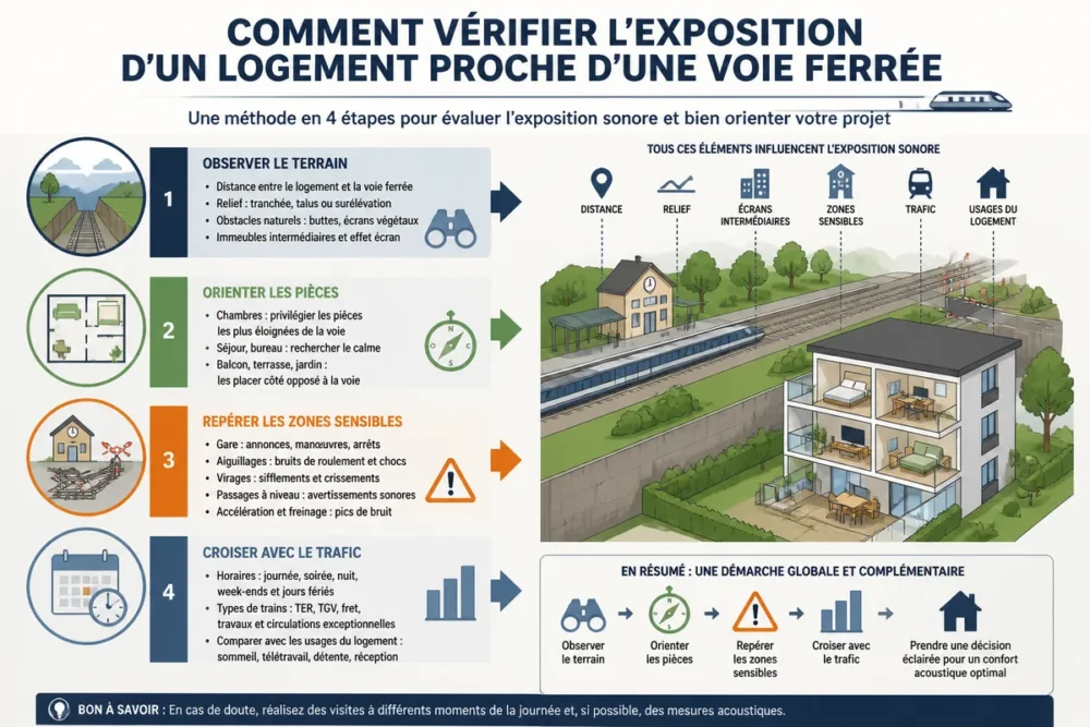 Schéma de processus pour vérifier l’exposition d’un logement proche d’une voie ferrée