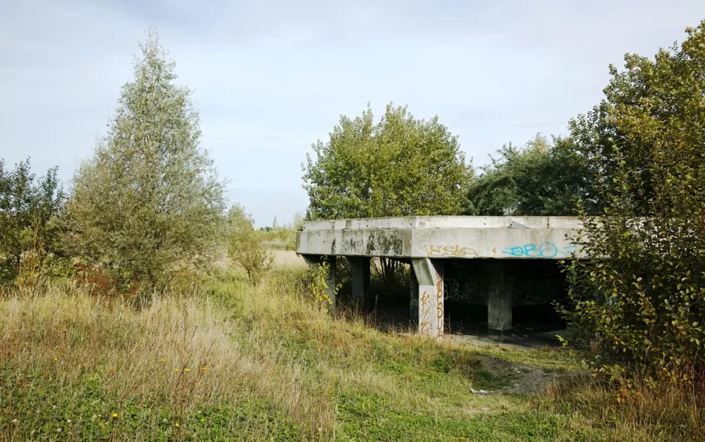 Belvédère du site PCUK à Wattrelos sur anciens terrils, panorama urbain