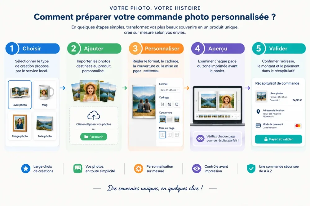 Schéma du processus de commande d’une création Lidl Photos
