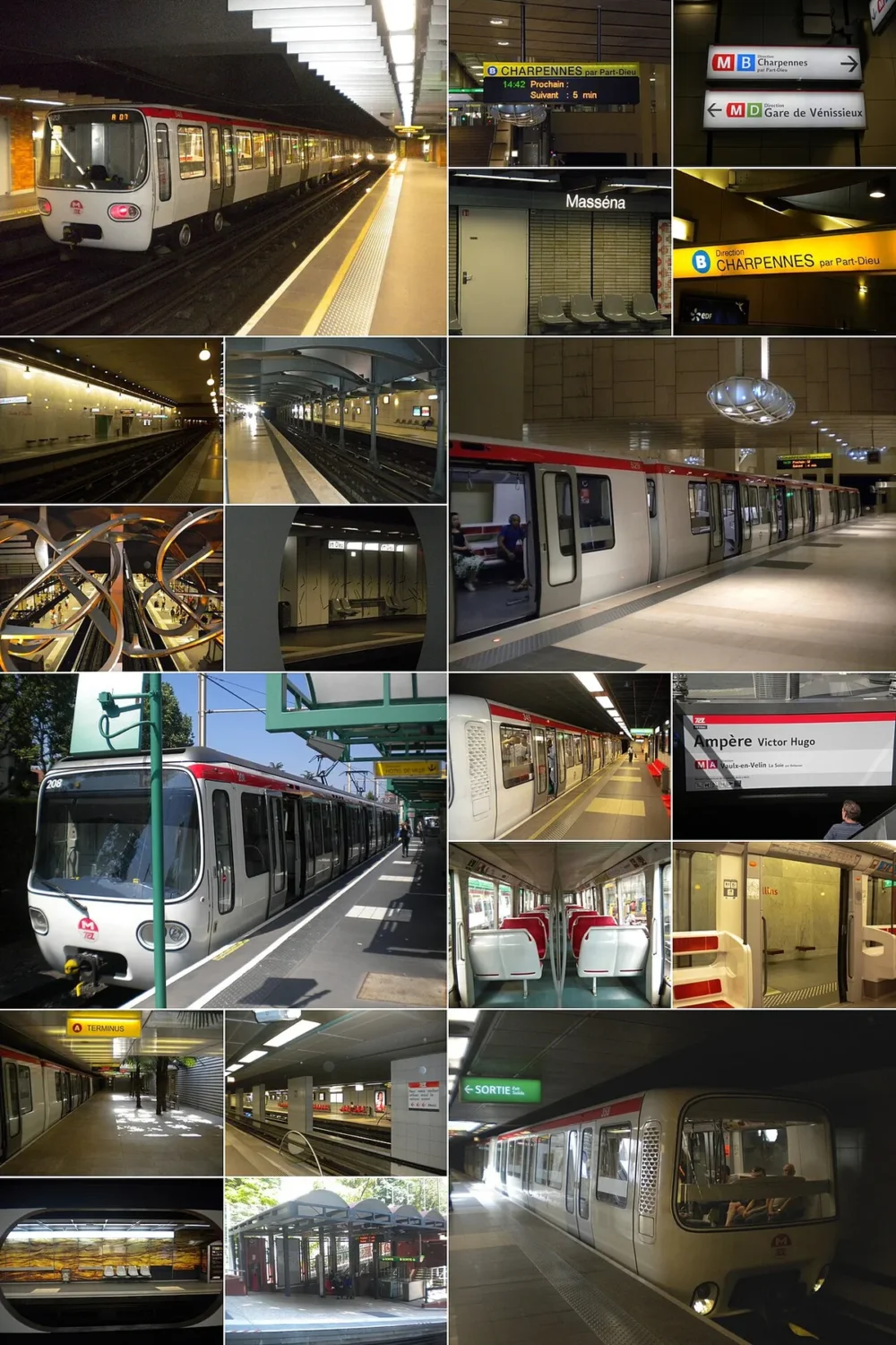 métro de Lyon ligne A B station Charpennes Villeurbanne
