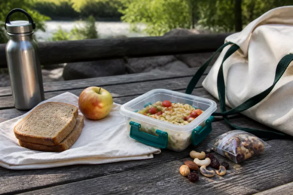 Repas froids préparés pour un court séjour en camping sans réchaud